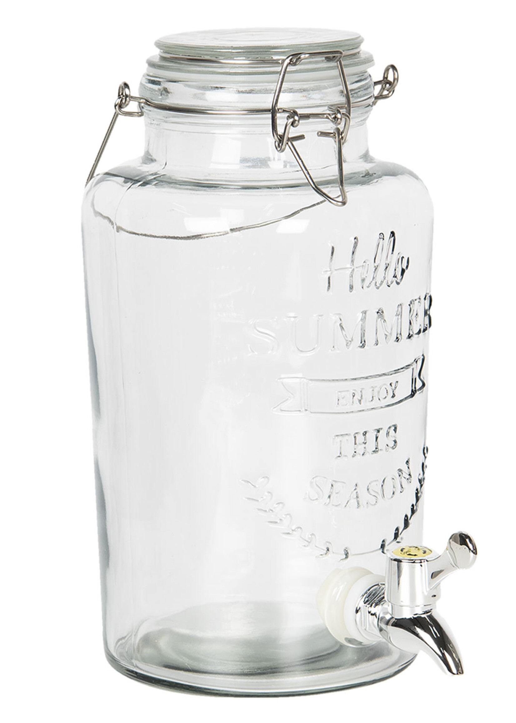 Clayre & Eef Sapkan met kraan Ø 15*26 cm / 2800 ml 6GL2416