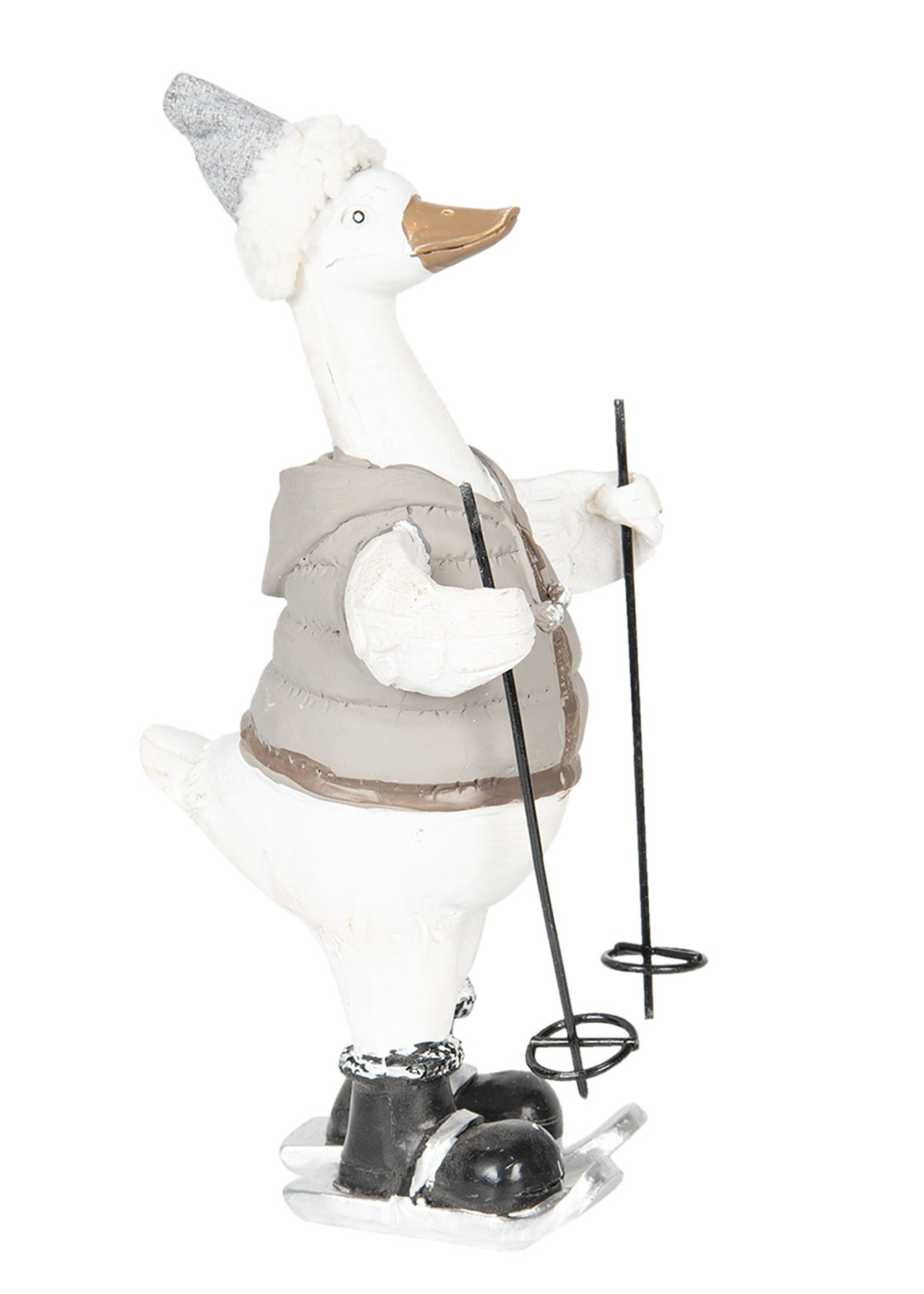 Clayre & Eef Decoratie gans 23*9*10 cm 6H1749