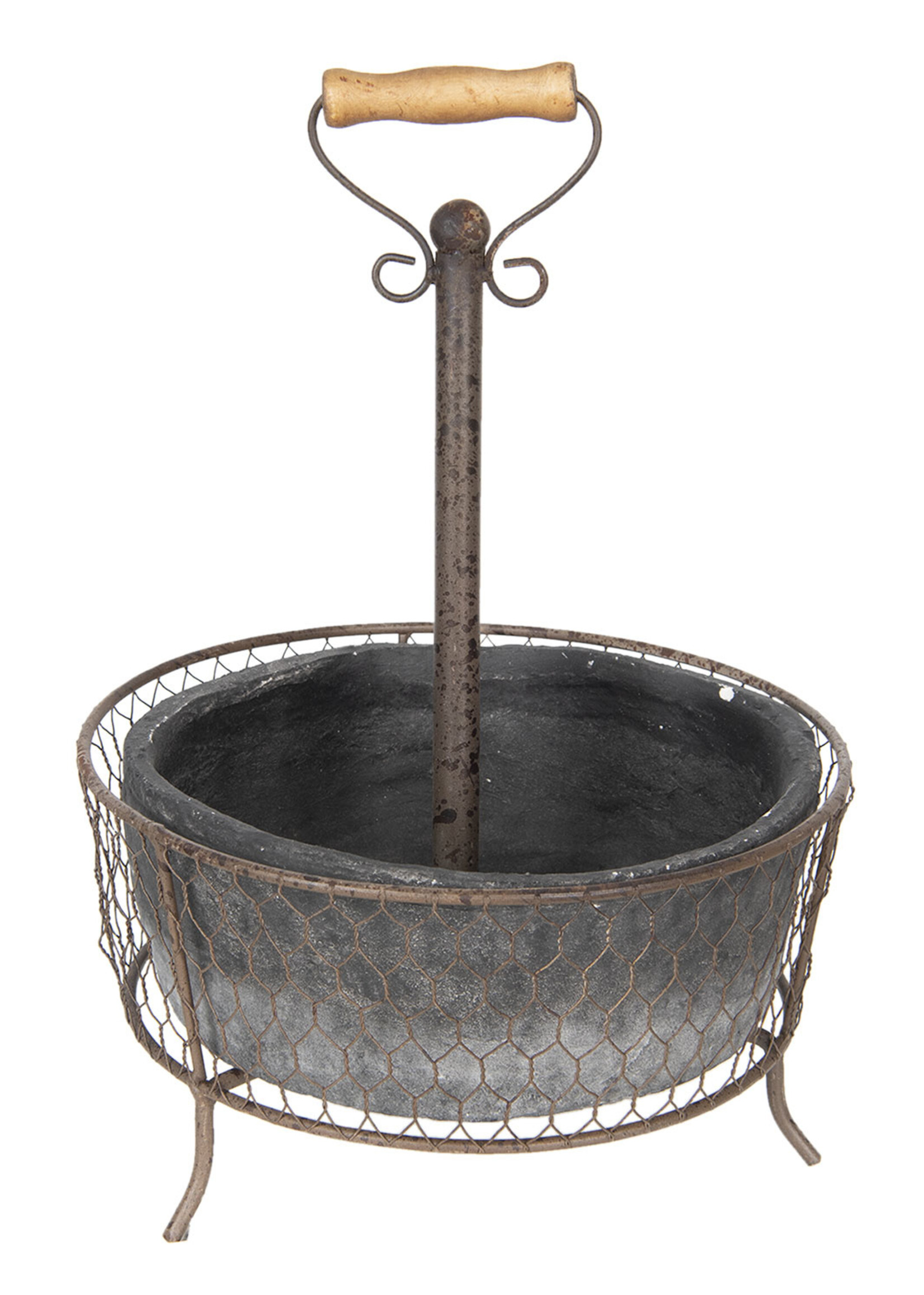 Clayre & Eef Porte plantes 27*26*44 cm 6Y2939