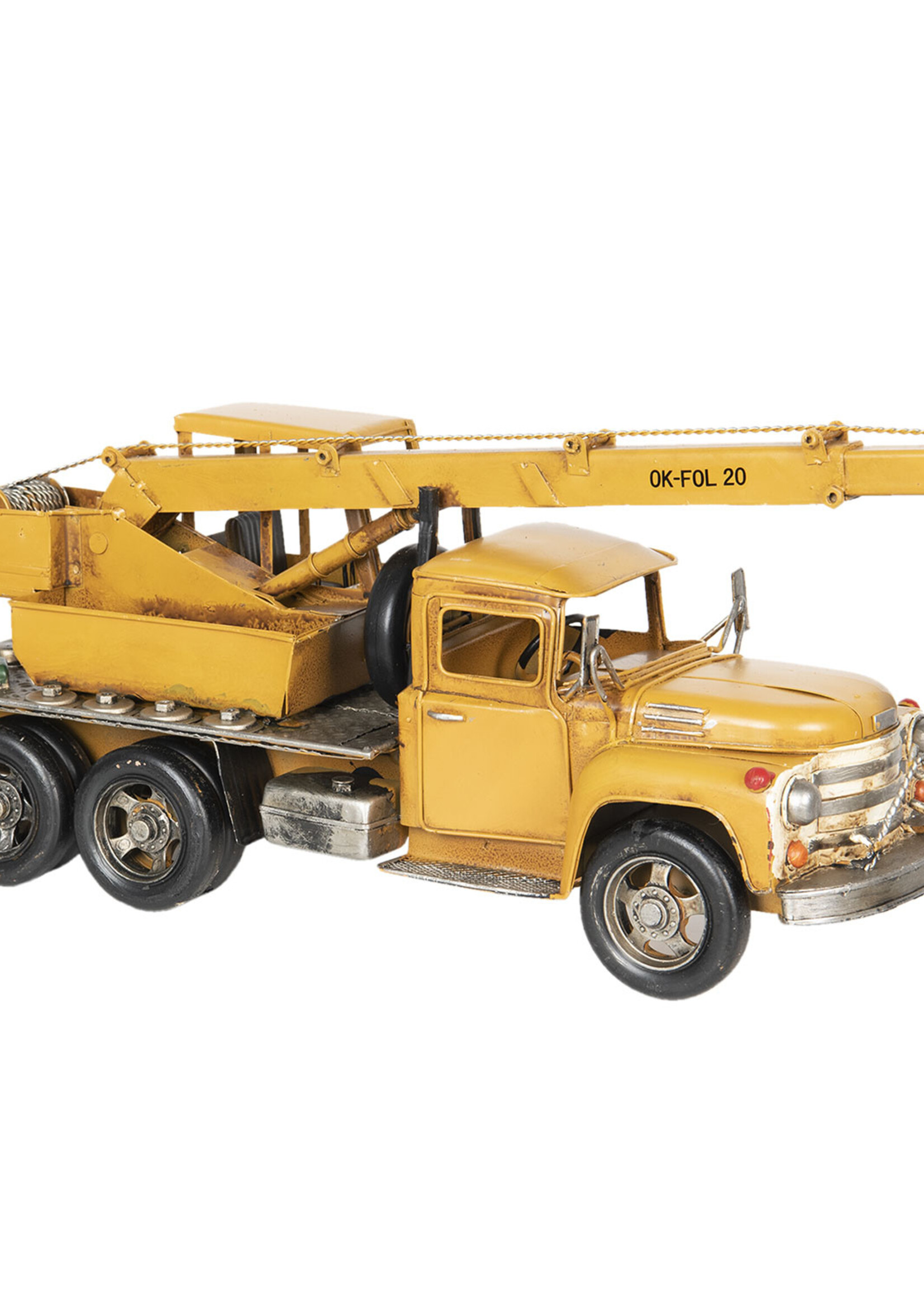 Clayre & Eef Model kraanwagen 46*13*19 cm 6Y2972