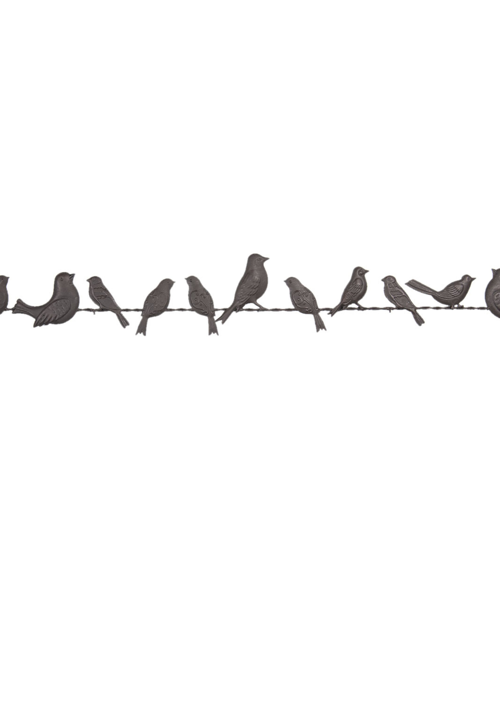 Clayre & Eef Wanddecoratie vogels 104*2*15 cm 5Y0547