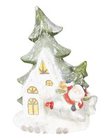 Clayre & Eef Kerstman bij boom met geluid 49*20*55 cm 6CE0994