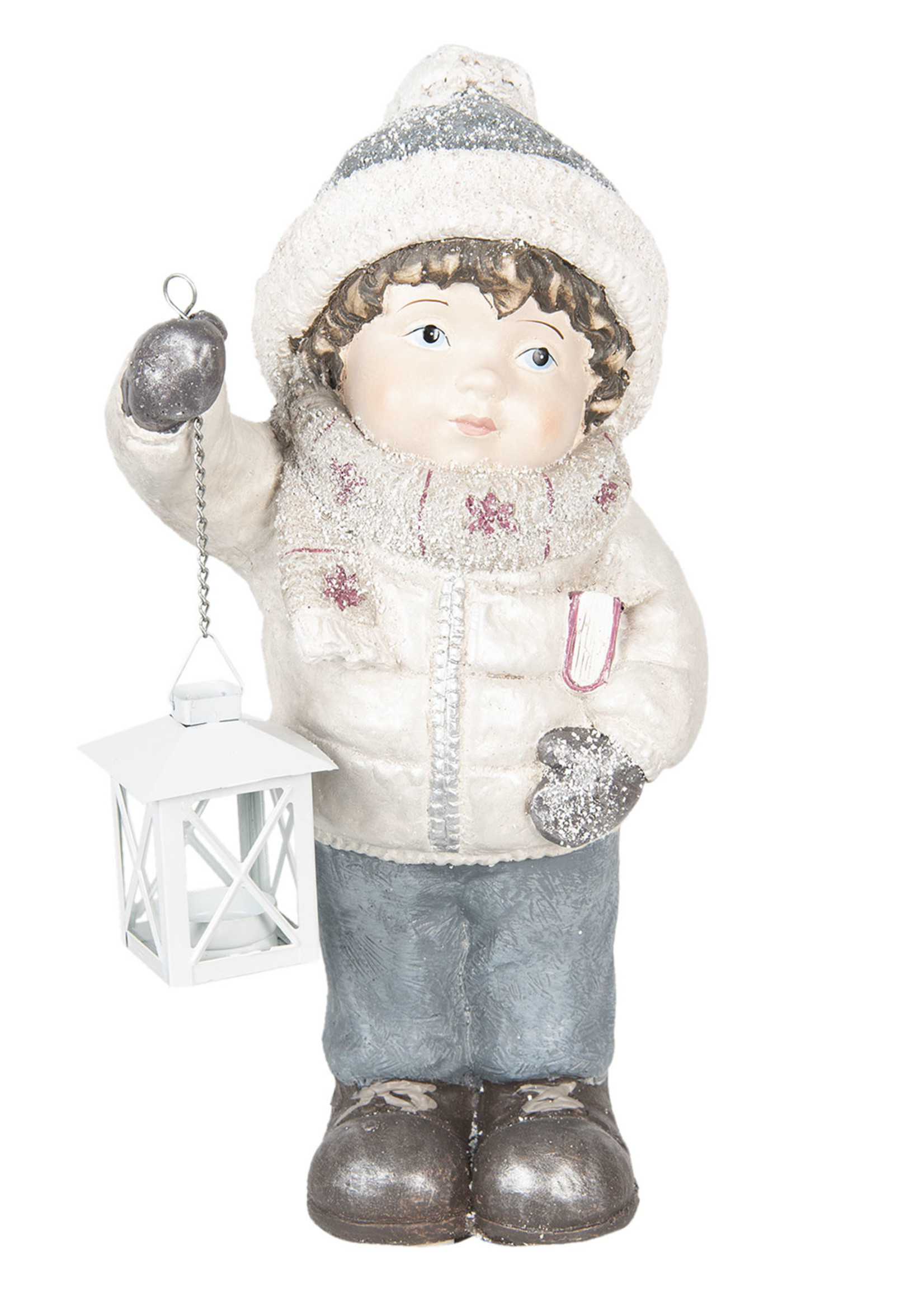 Clayre & Eef Enfant avec lanterne 20*19*41 cm 6CE0997