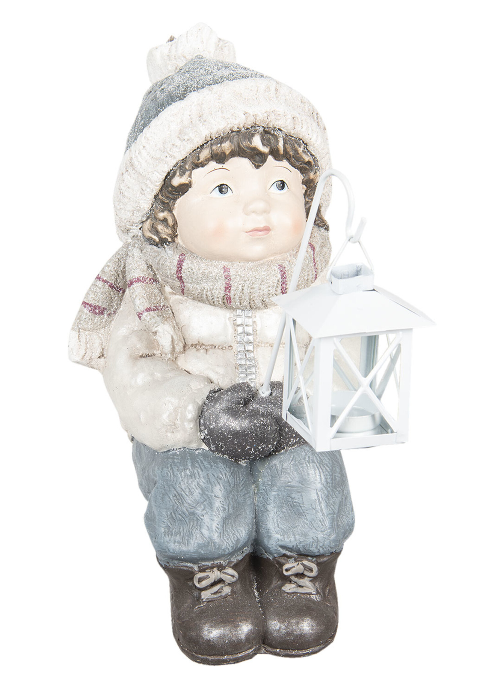 Clayre & Eef Enfant avec lanterne 21*20*38 cm 6CE0998