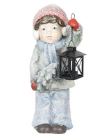 Clayre & Eef Enfant avec lanterne 19*19*42 cm 6CE1000