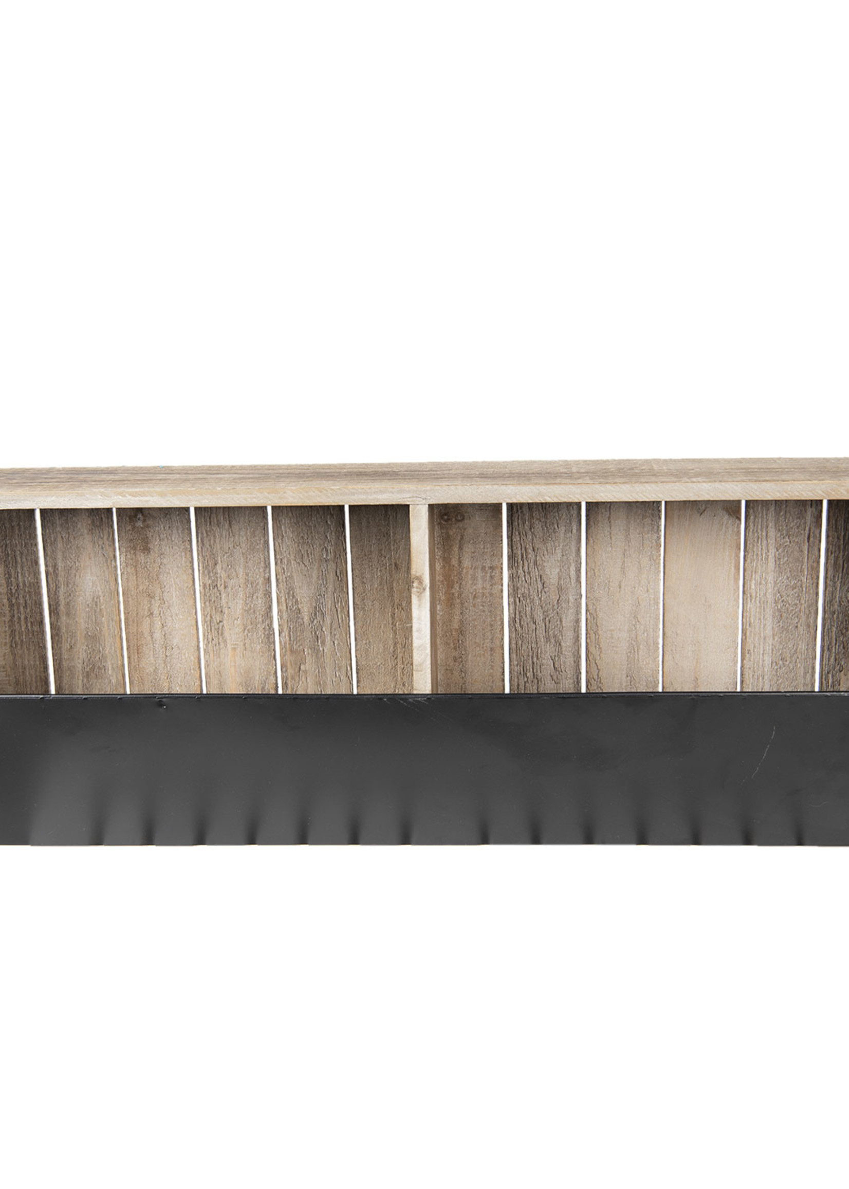 Clayre & Eef Étagère murale de fer et bois 71*18*26 cm 50333