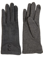 Clayre & Eef Handschoenen 8*24 cm grijs MLGL0028