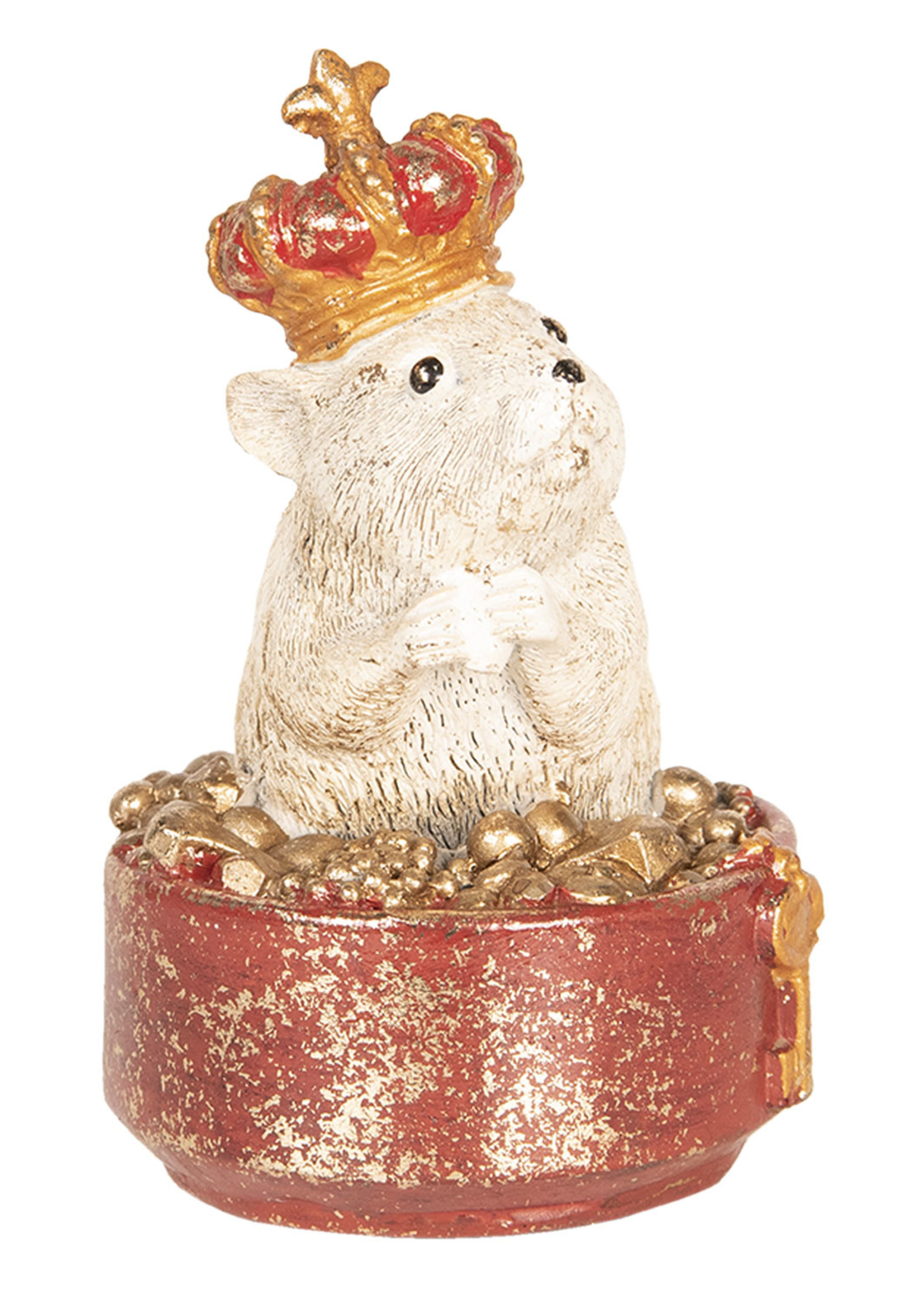 Clayre & Eef Décoration souris 9*8*14 cm 6PR2451