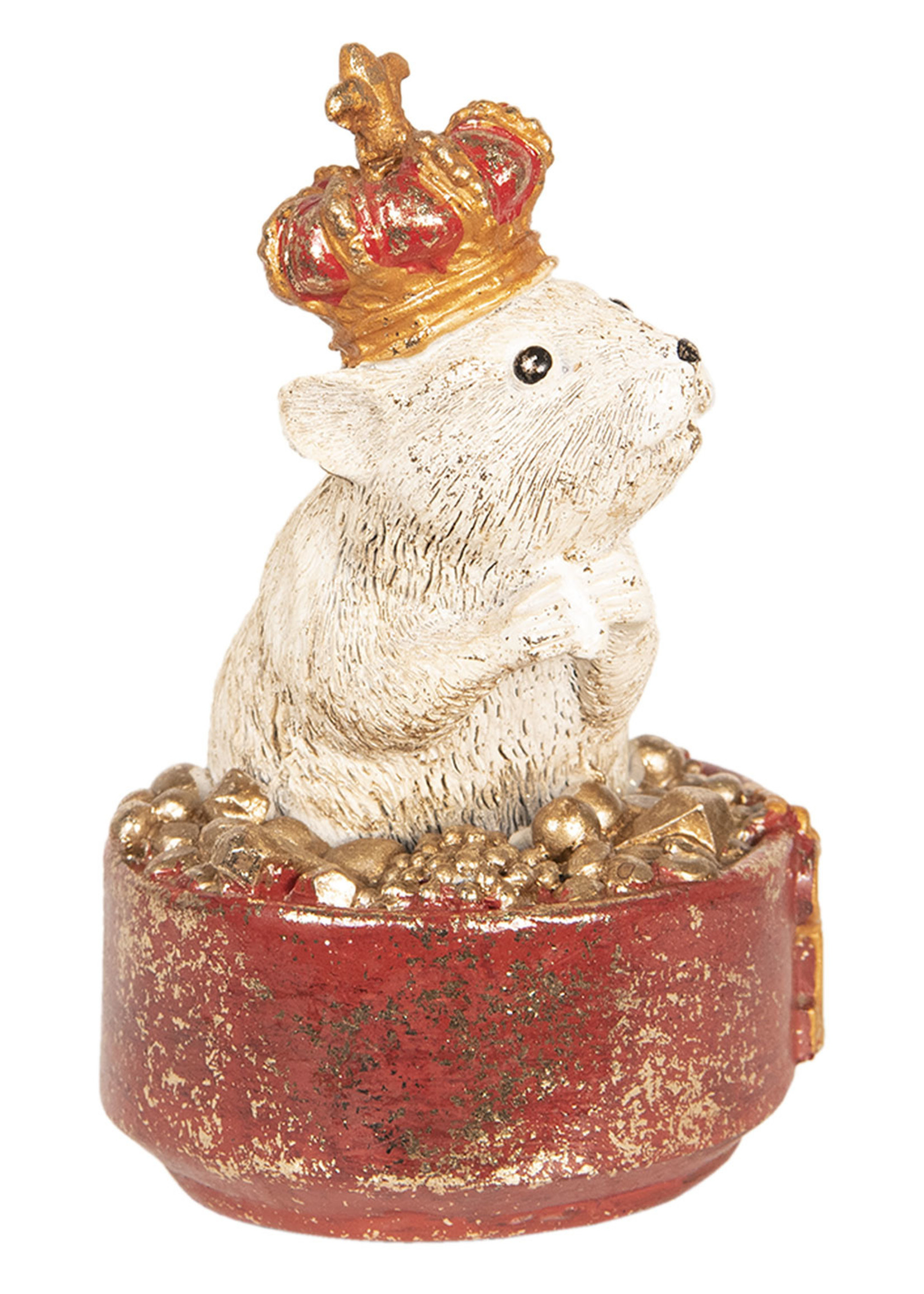 Clayre & Eef Décoration souris 9*8*14 cm 6PR2451