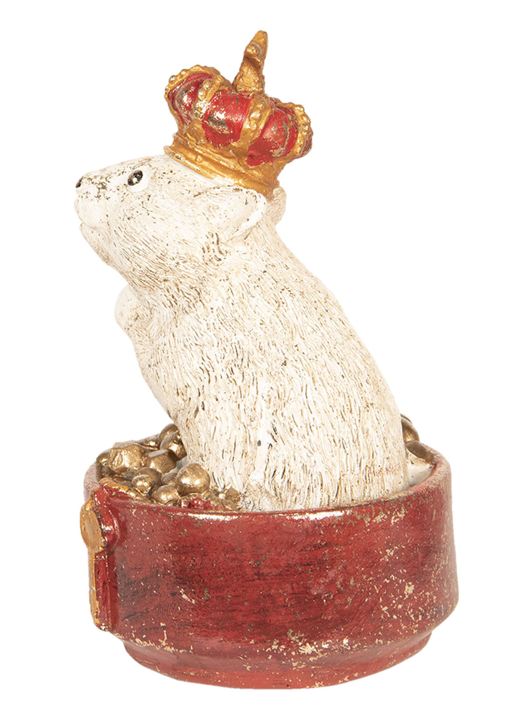 Clayre & Eef Décoration souris 9*8*14 cm 6PR2451