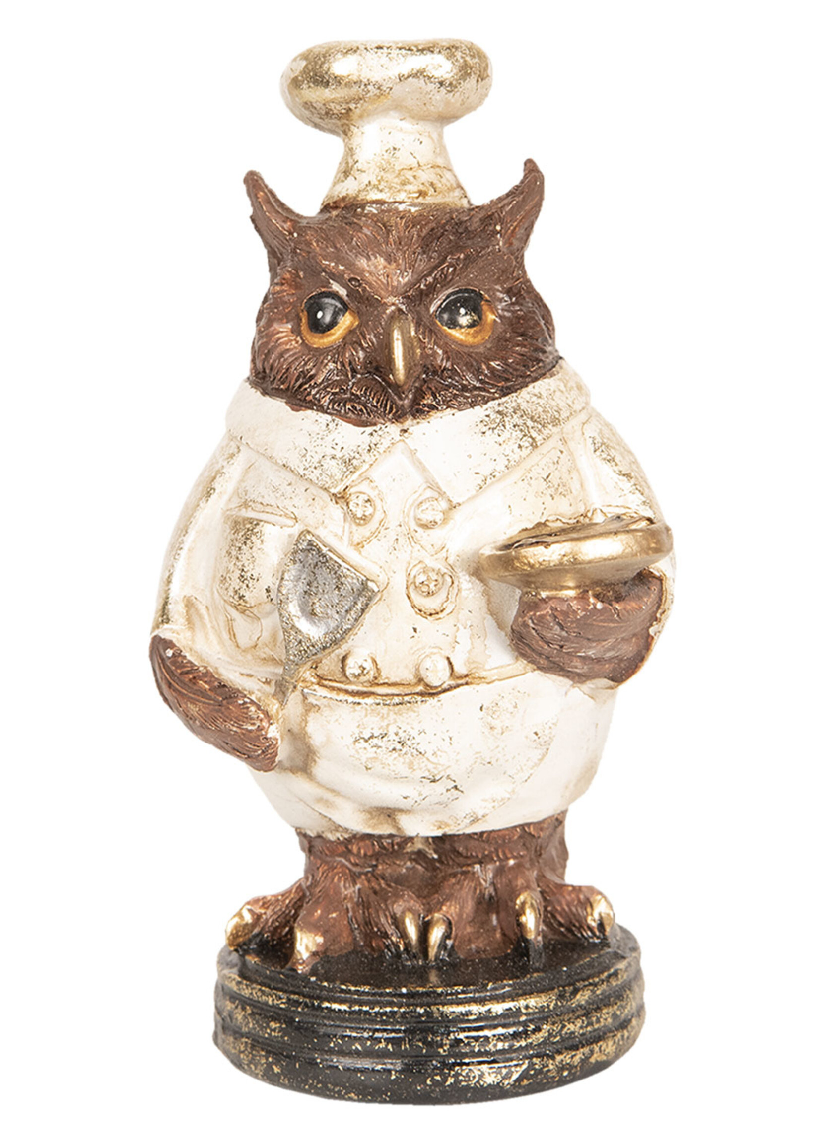 Clayre & Eef Décoration hibou 8*7*14 cm 6PR2455