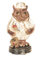 Clayre & Eef Décoration hibou 7*7*13 cm 6PR2457