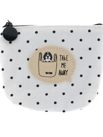 Clayre & Eef Porte-monnaie 11*9 cm wit/blanc MLPU0042