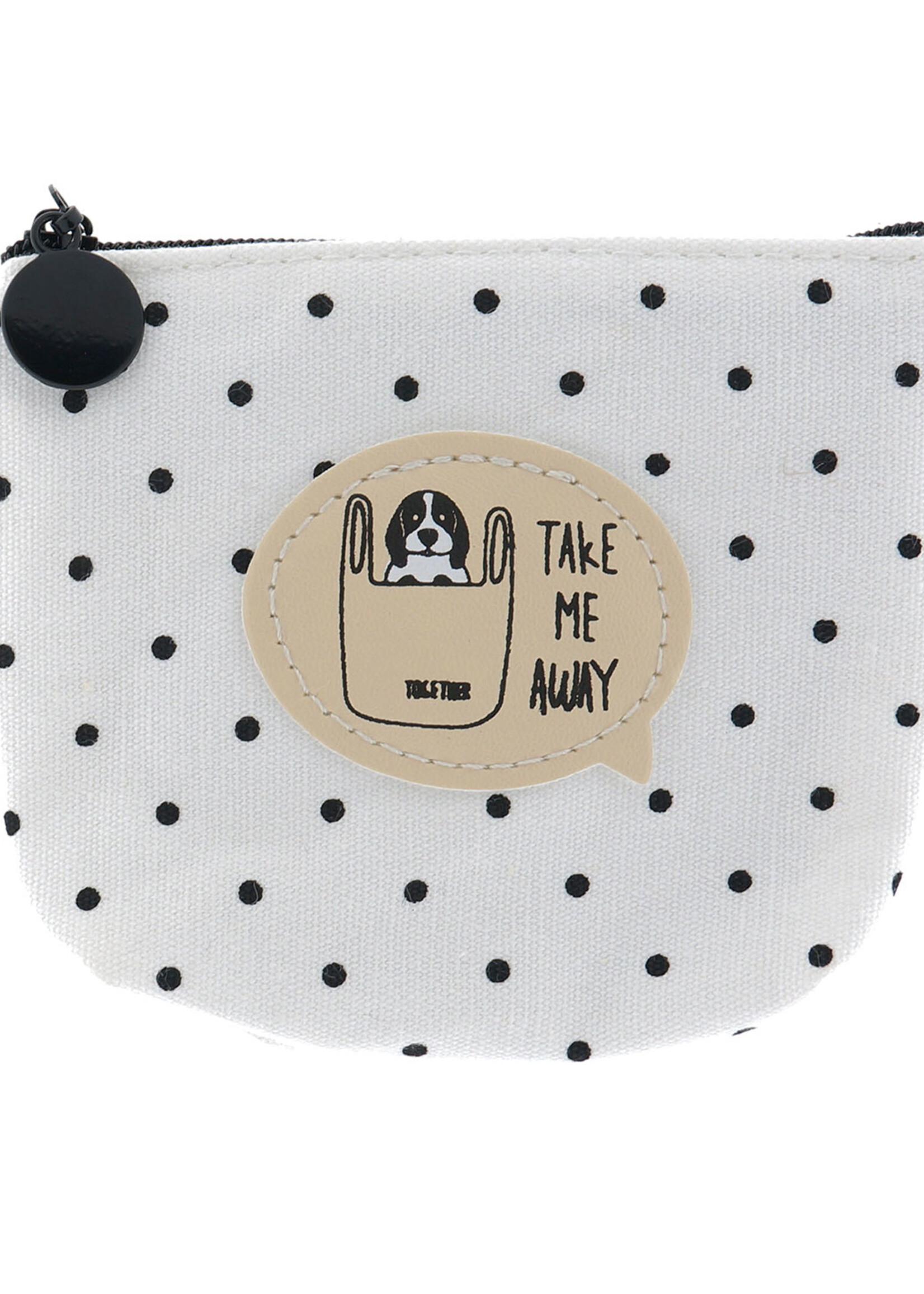 Clayre & Eef Porte-monnaie 11*9 cm wit/blanc MLPU0042