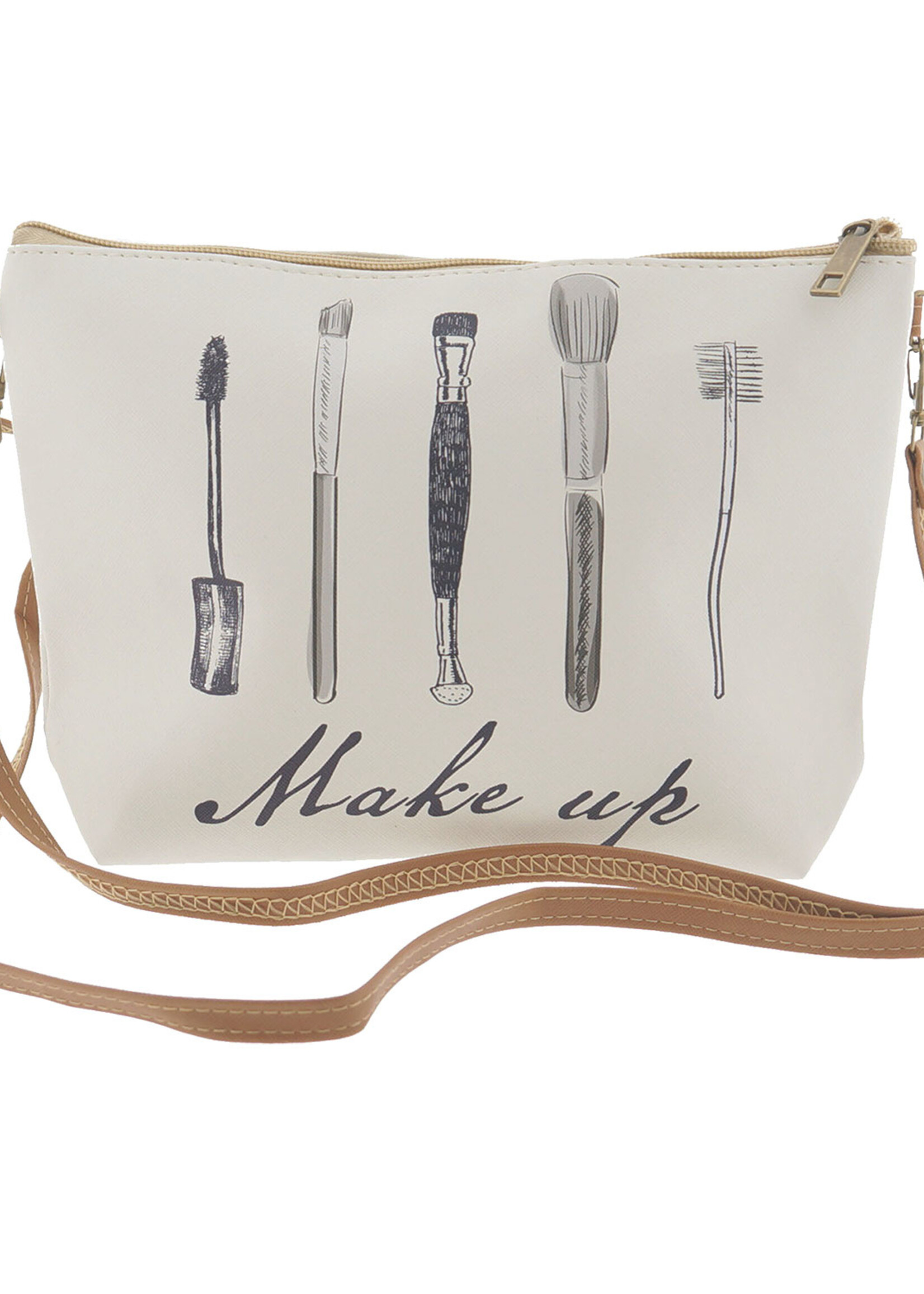 Clayre & Eef Trousse de toilette 27*19*6 cm blanc MLTT0021L