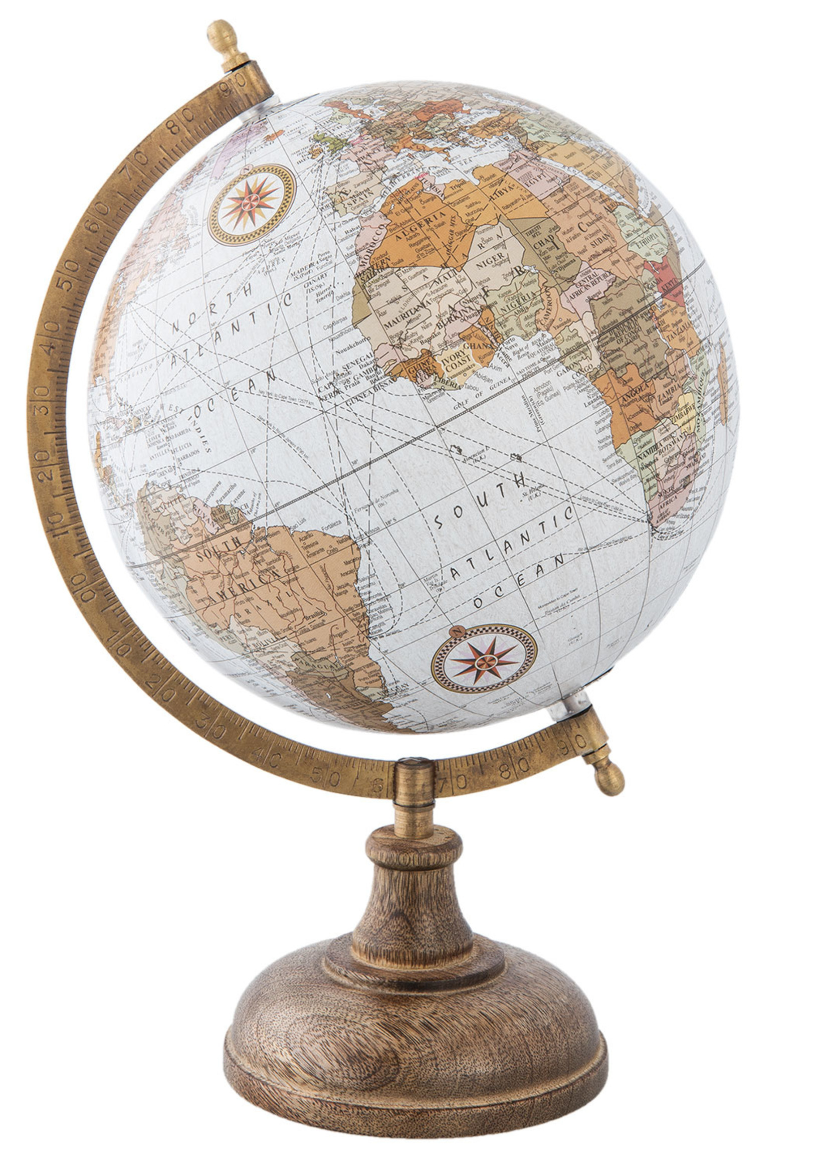 Clayre & Eef Wereldbol/globe 22*20*33 cm 63960