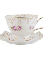 Clayre & Eef Tasse et soucoupe 13*10*7 / Ø 15*2 cm / 200 ml 6CE0410