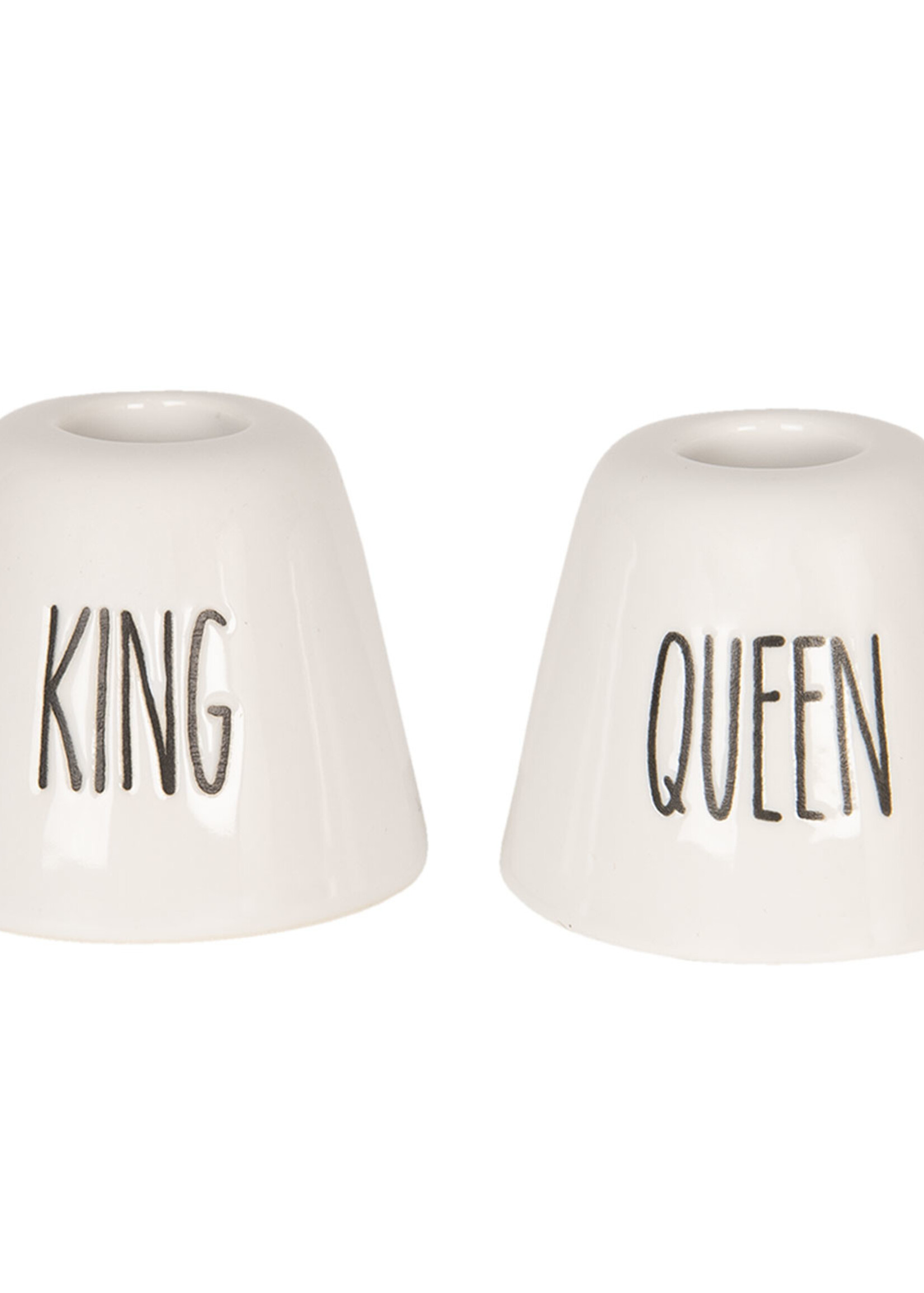 Clayre & Eef Porte brosse à dents king/queen Ø 6*4/6*4 cm (2) 6CE1008