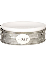 Clayre & Eef Porte-savon dans le support en métal 16*11*6 cm 6CE1002