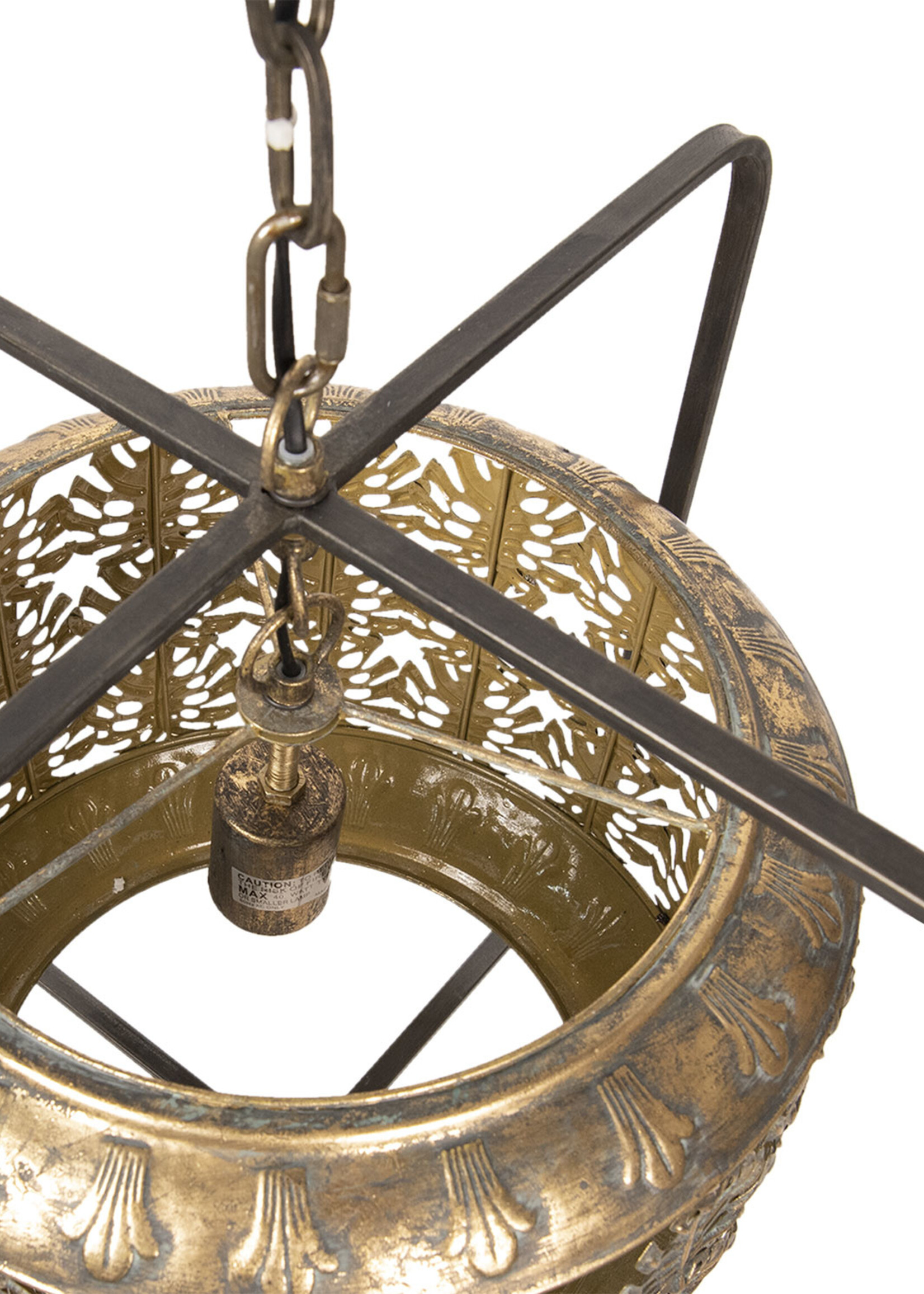 Clayre & Eef Hanglamp 37*37*50/155 cm E27/max 1*40W 6LMP619