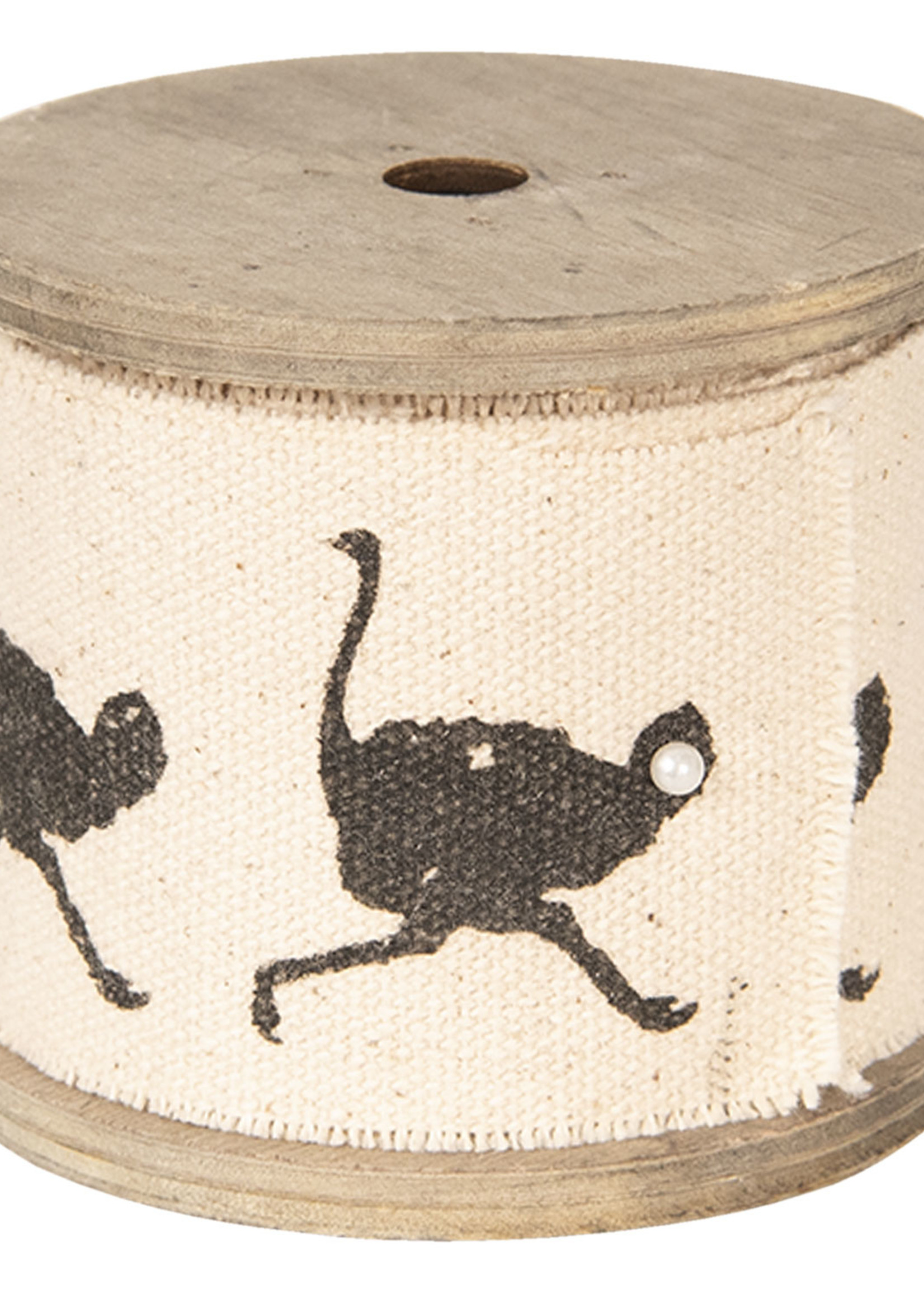 Clayre & Eef Decoratie klos lint Ø 5 cm /5 cm*3 m 64129