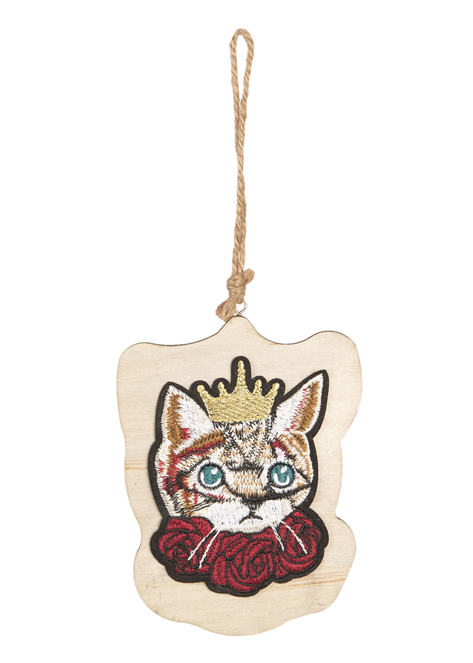 Clayre & Eef Chat pendentif 16*12 cm 6H1720