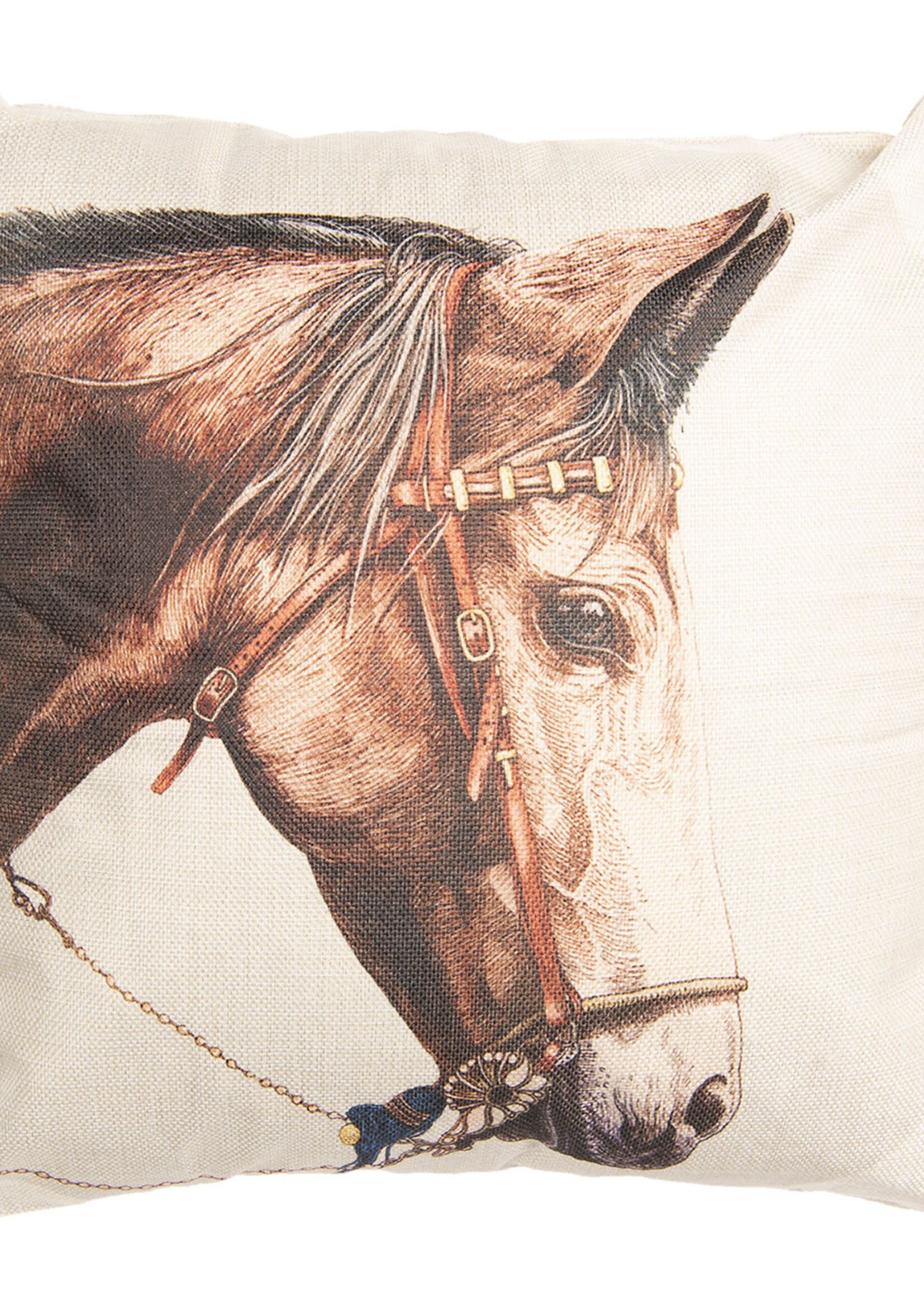 Clayre & Eef Housse de coussin cheval 43*43 cm KT021.201