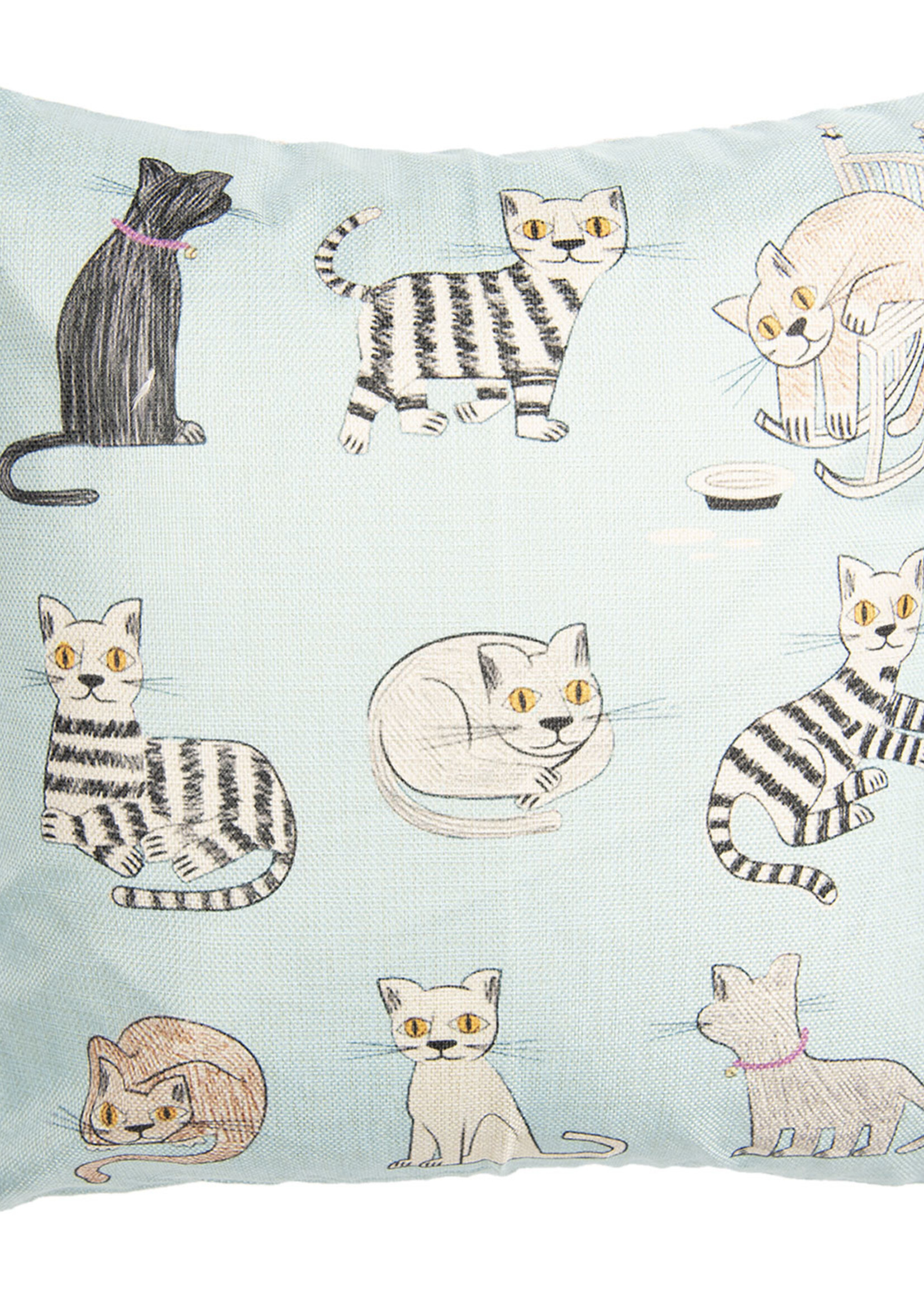 Clayre & Eef Housse de coussin chats 43*43 cm KT021.203