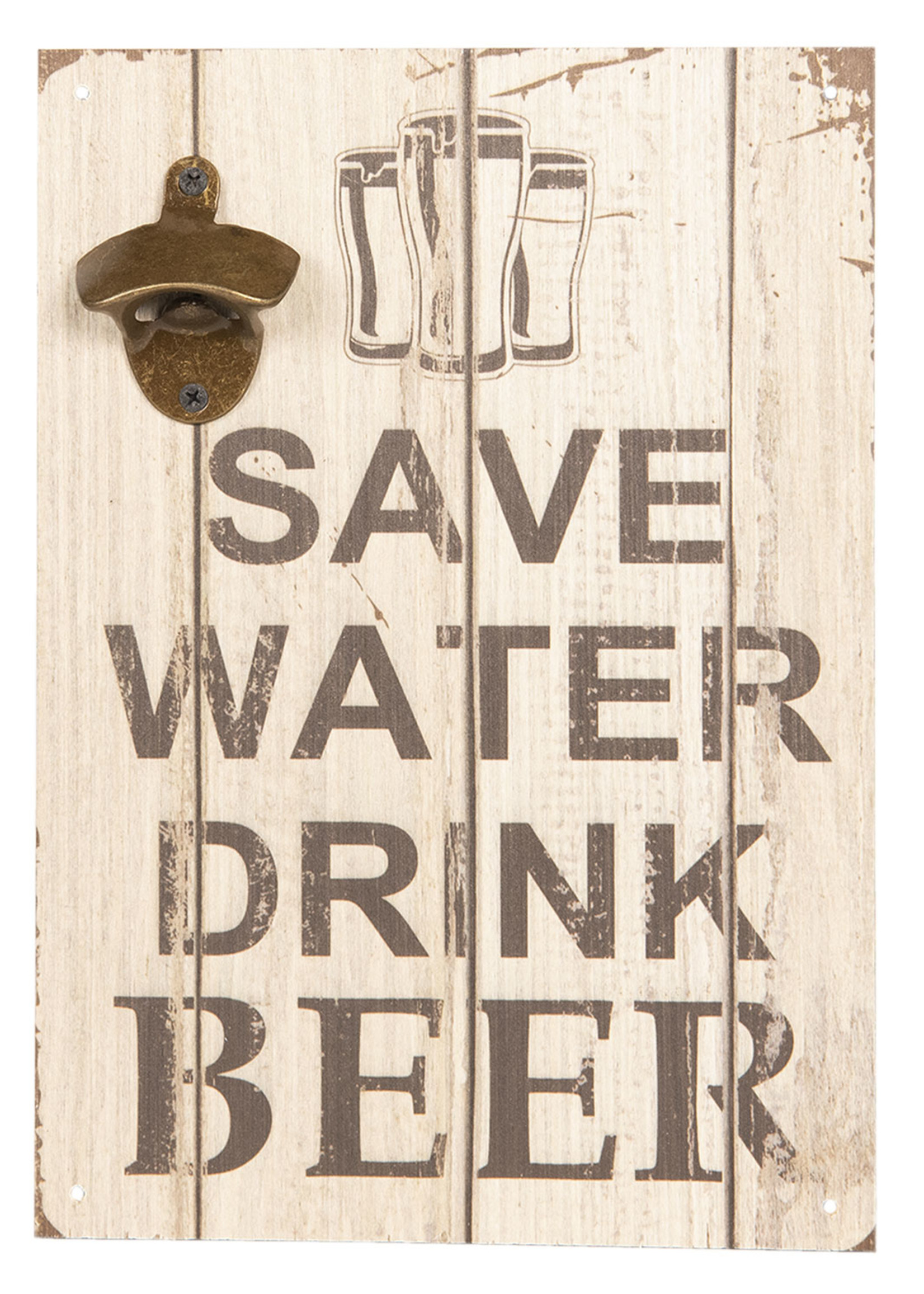 Clayre & Eef Flessenopener / Tekstbord 24*34 cm 6H1807