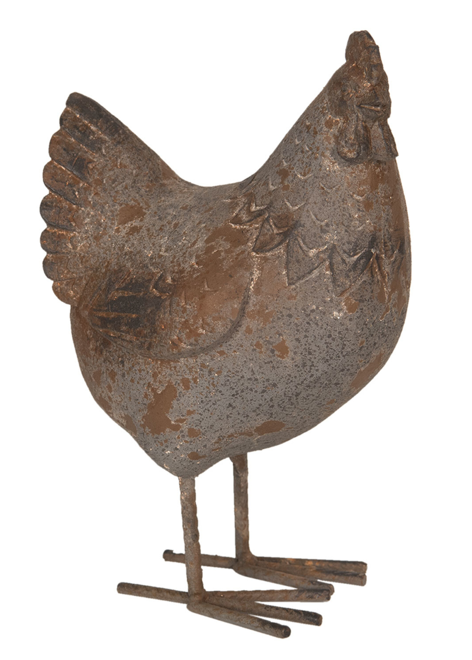 Clayre & Eef Decoratie kip 13*9*20 cm 6PR2611