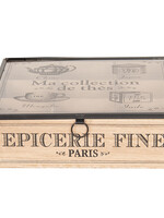 Clayre & Eef Boîte à thé (9 compartiments) 24*24*7 cm 6H1799