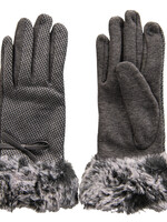 Clayre & Eef Gants 8*24 cm gris MLGL0025G