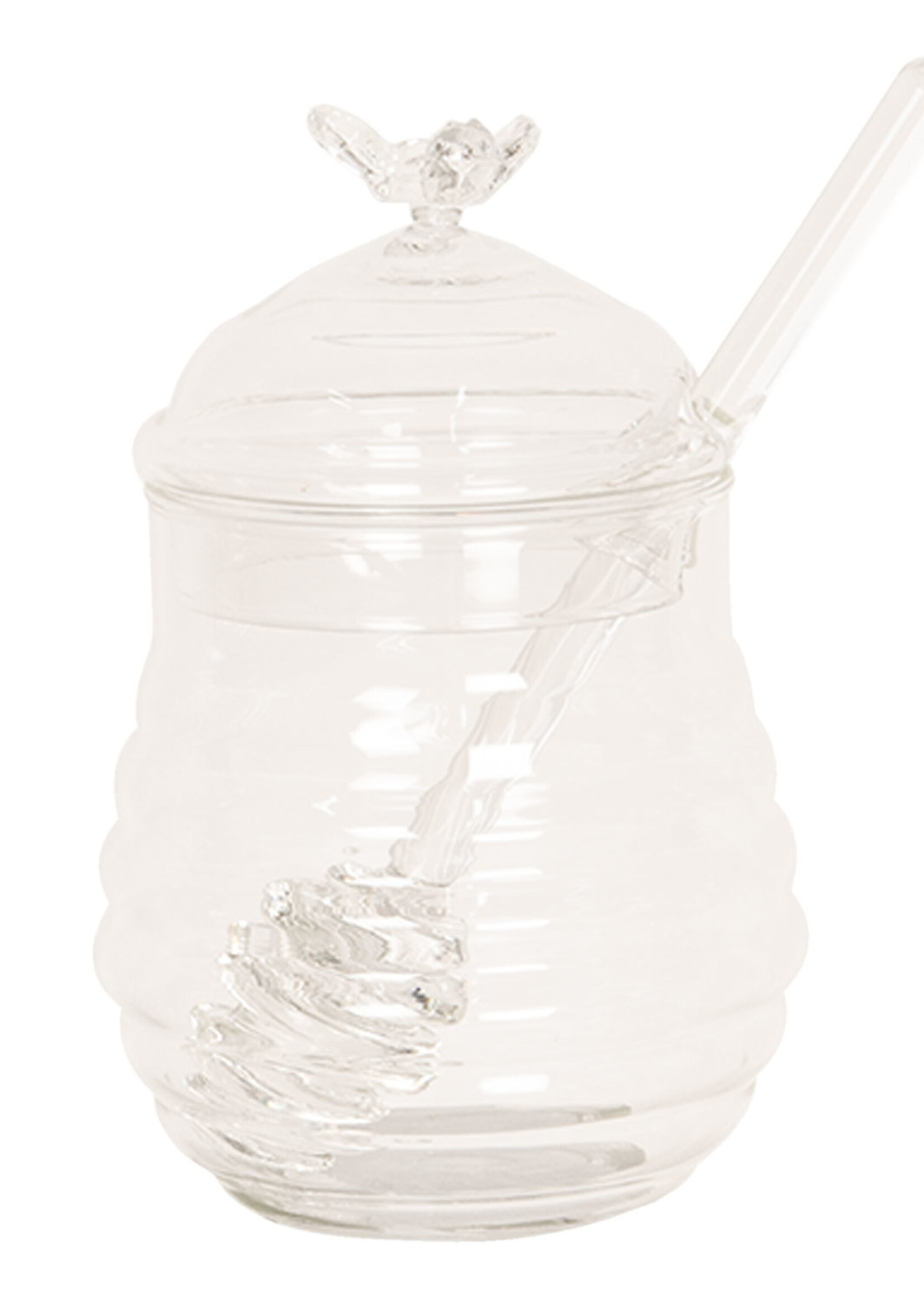 Clayre & Eef Pot à miel avec cuillère Ø 8*12 cm 6GL2505