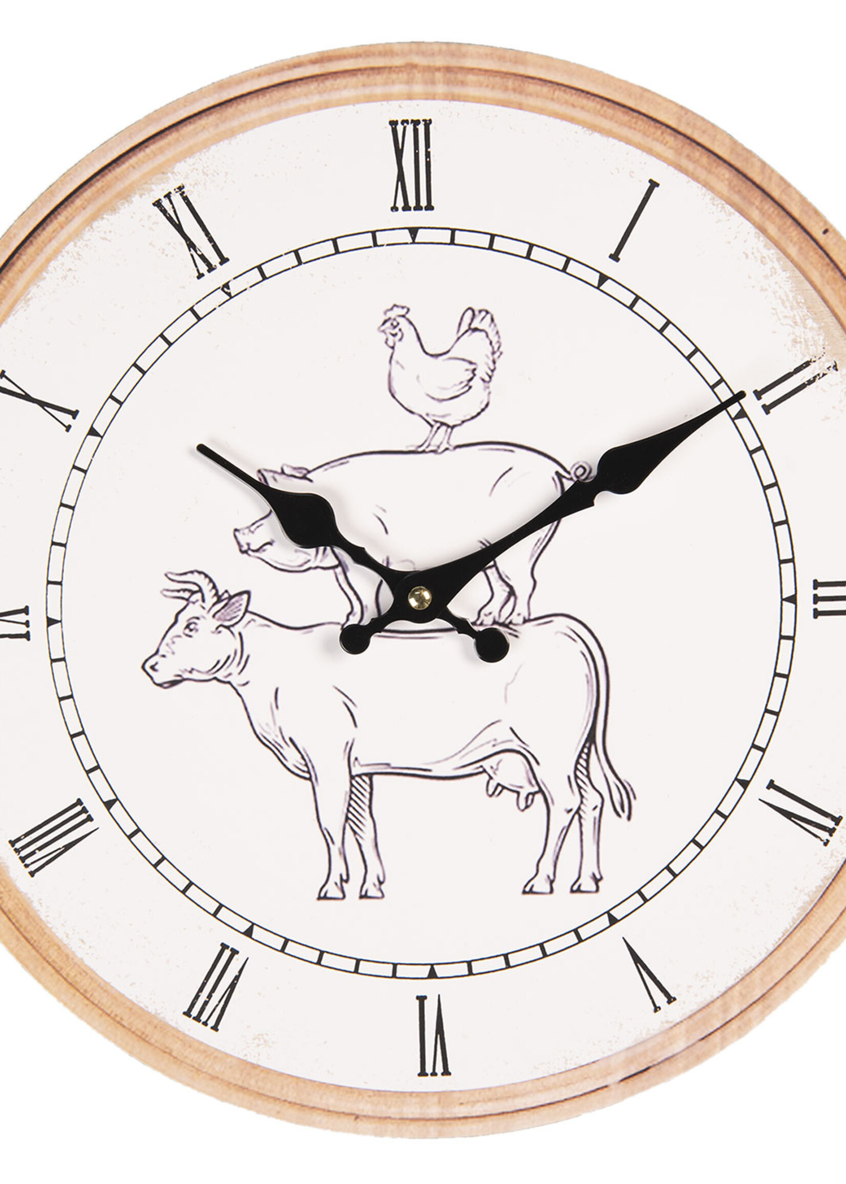 Clayre & Eef Horloge murale Ø 34*4 cm / 1*AA 6KL0556