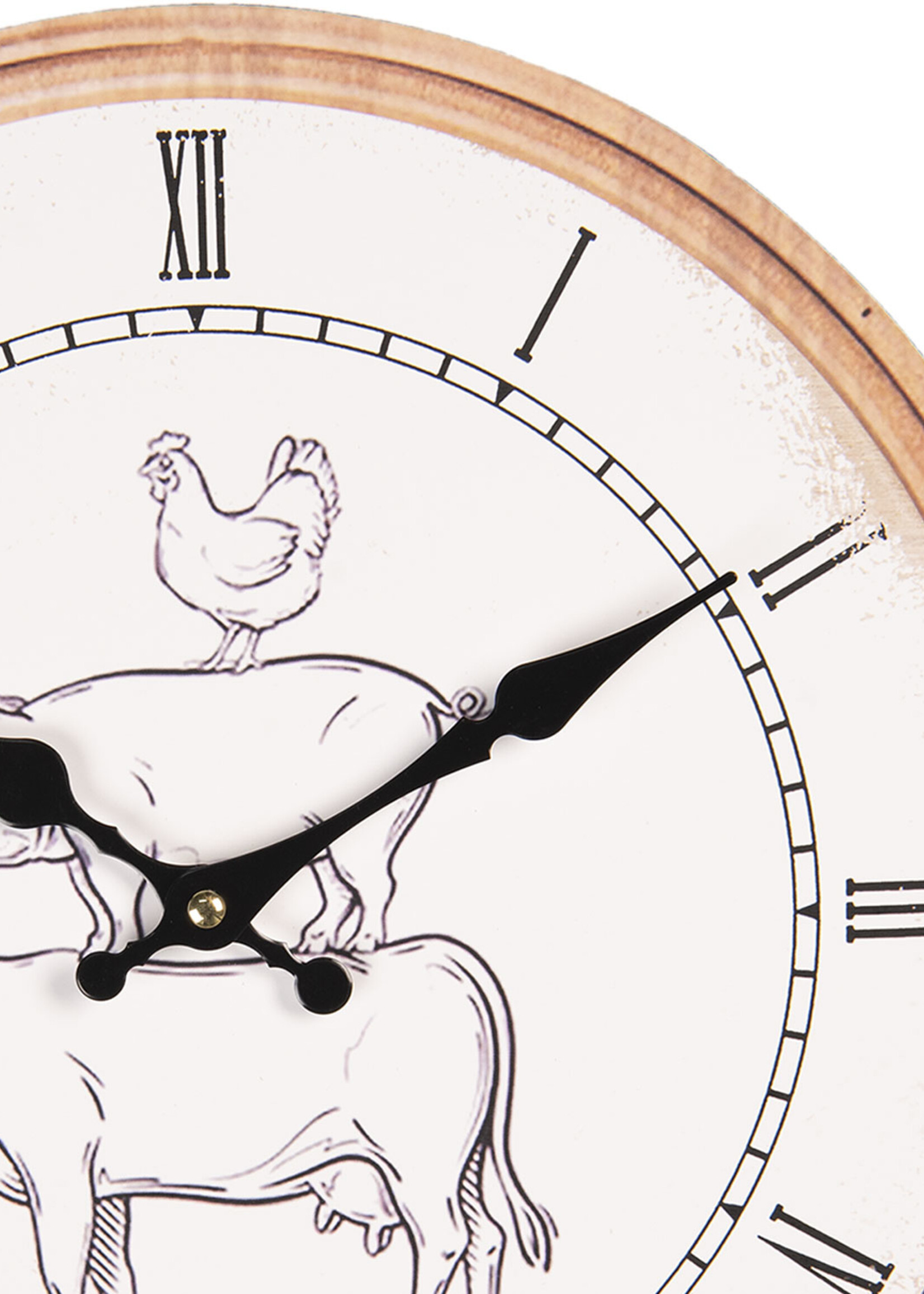 Clayre & Eef Horloge murale Ø 34*4 cm / 1*AA 6KL0556