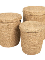 Clayre & Eef Panier (3) Ø 40*46 / Ø 35*41 / Ø 30*36 cm 6RO0445