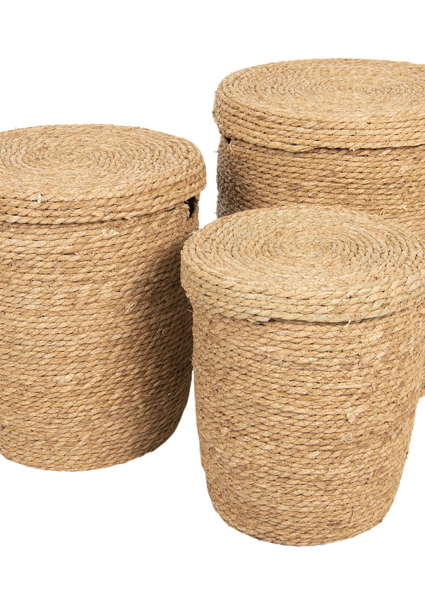 Clayre & Eef Panier (3) Ø 40*46 / Ø 35*41 / Ø 30*36 cm 6RO0445