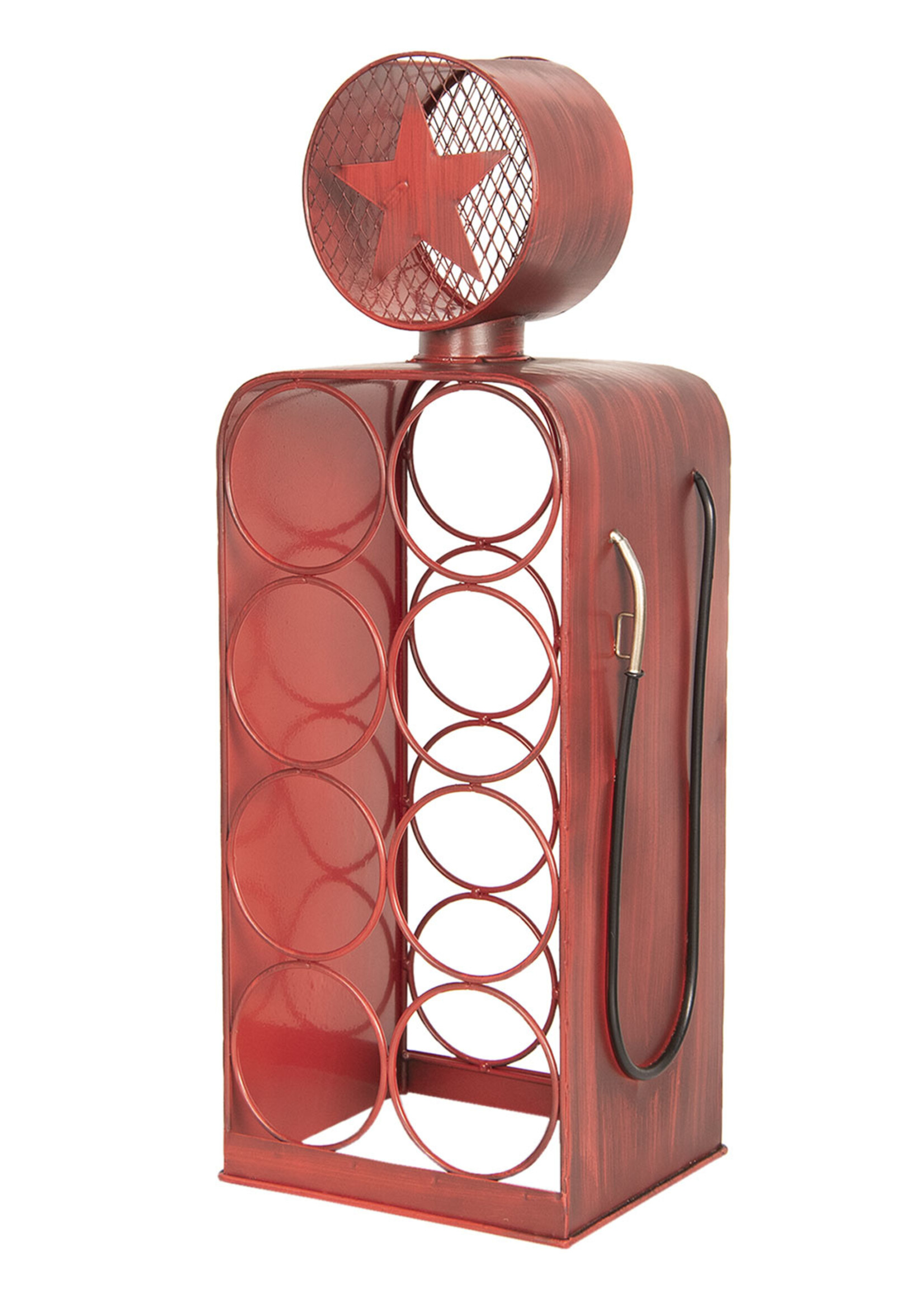 Clayre & Eef Porte-bouteille avec porte bouchon vin 22*18*58 cm 6Y3374