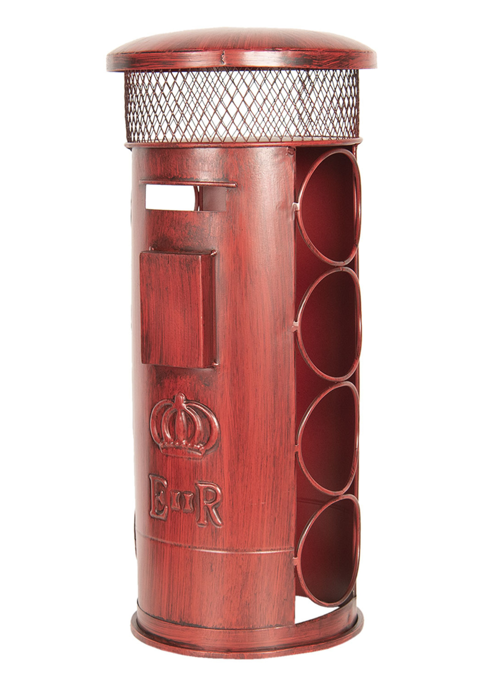 Clayre & Eef Porte-bouteille avec porte bouchon vin 22*22*51 cm 6Y3375