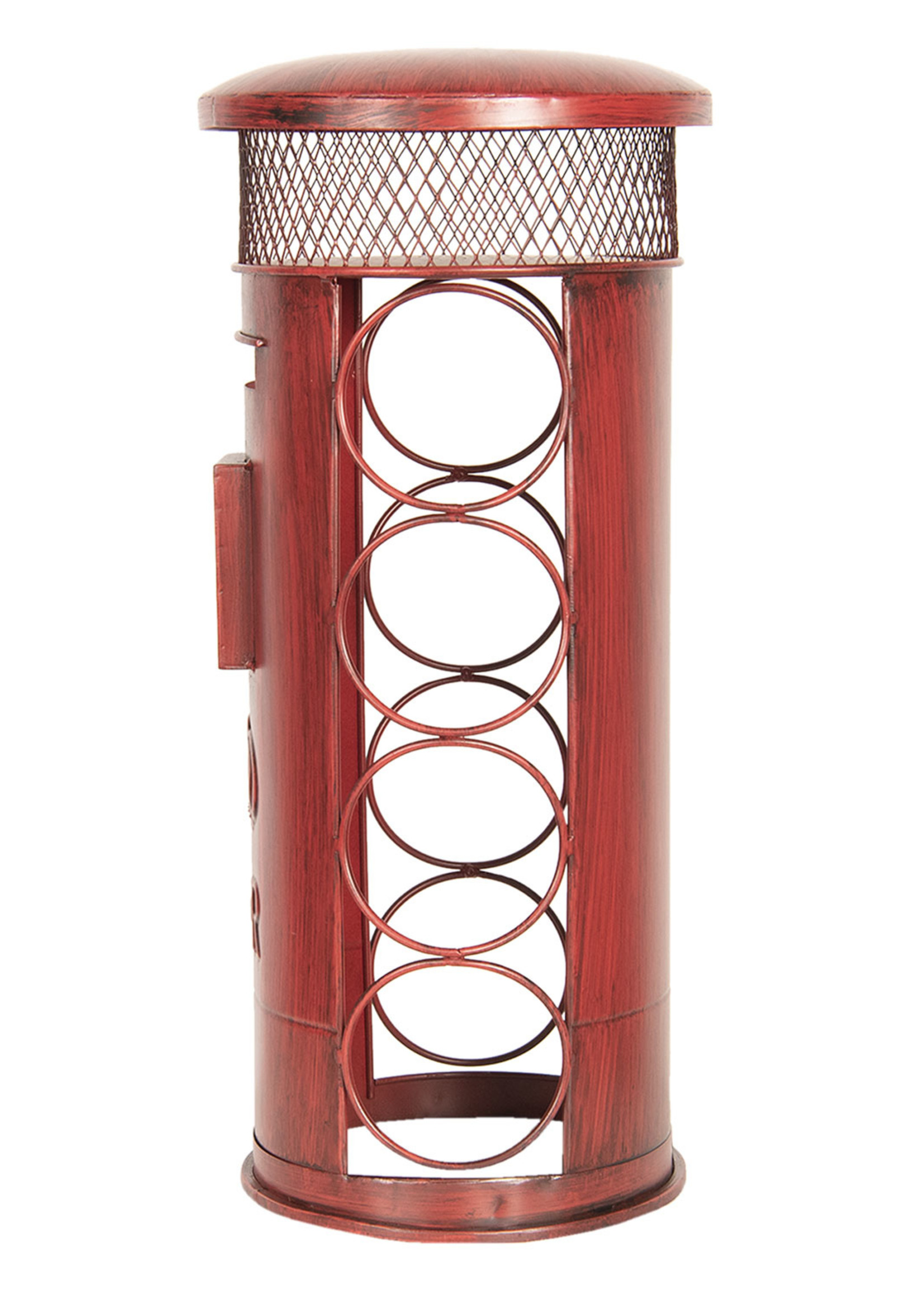 Clayre & Eef Porte-bouteille avec porte bouchon vin 22*22*51 cm 6Y3375