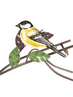 Clayre & Eef Flessenhouder met vogel 21*12*16 cm 6Y3381