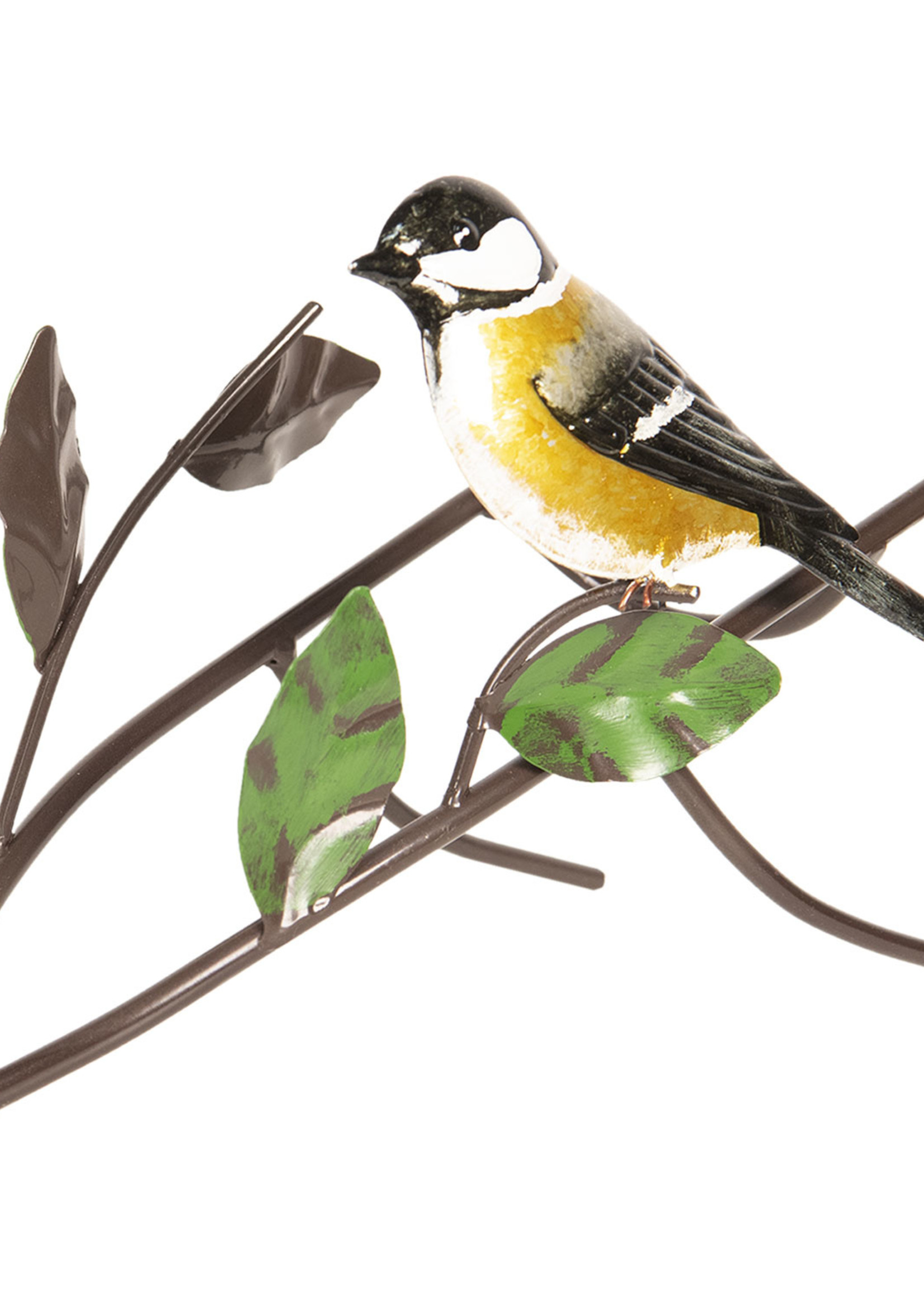 Clayre & Eef Flessenhouder met vogel 21*12*16 cm 6Y3381