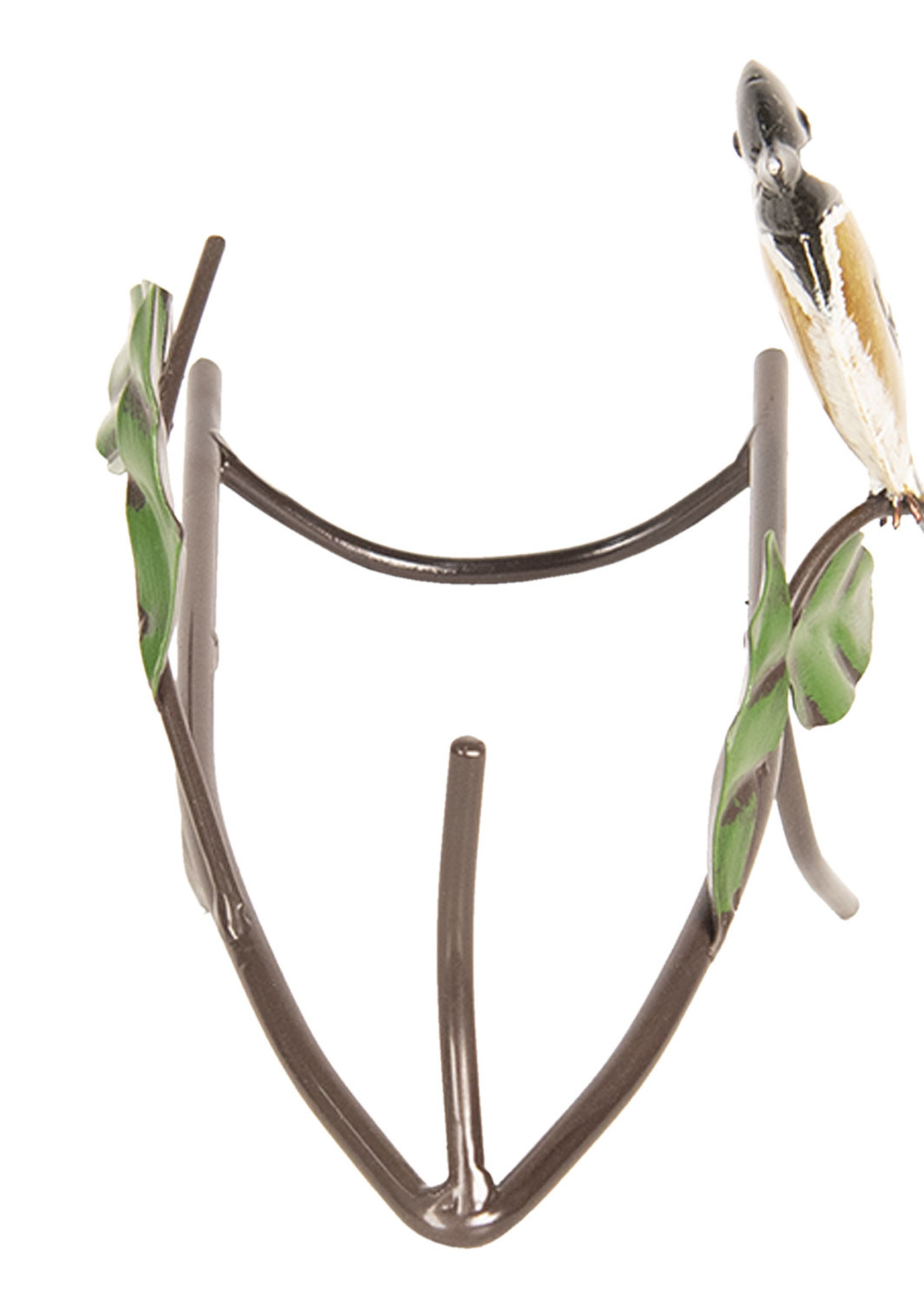 Clayre & Eef Flessenhouder met vogel 21*12*16 cm 6Y3381