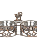 Clayre & Eef Gamelle animal 35*16*15 cm / 2*750 ml 6Y3486