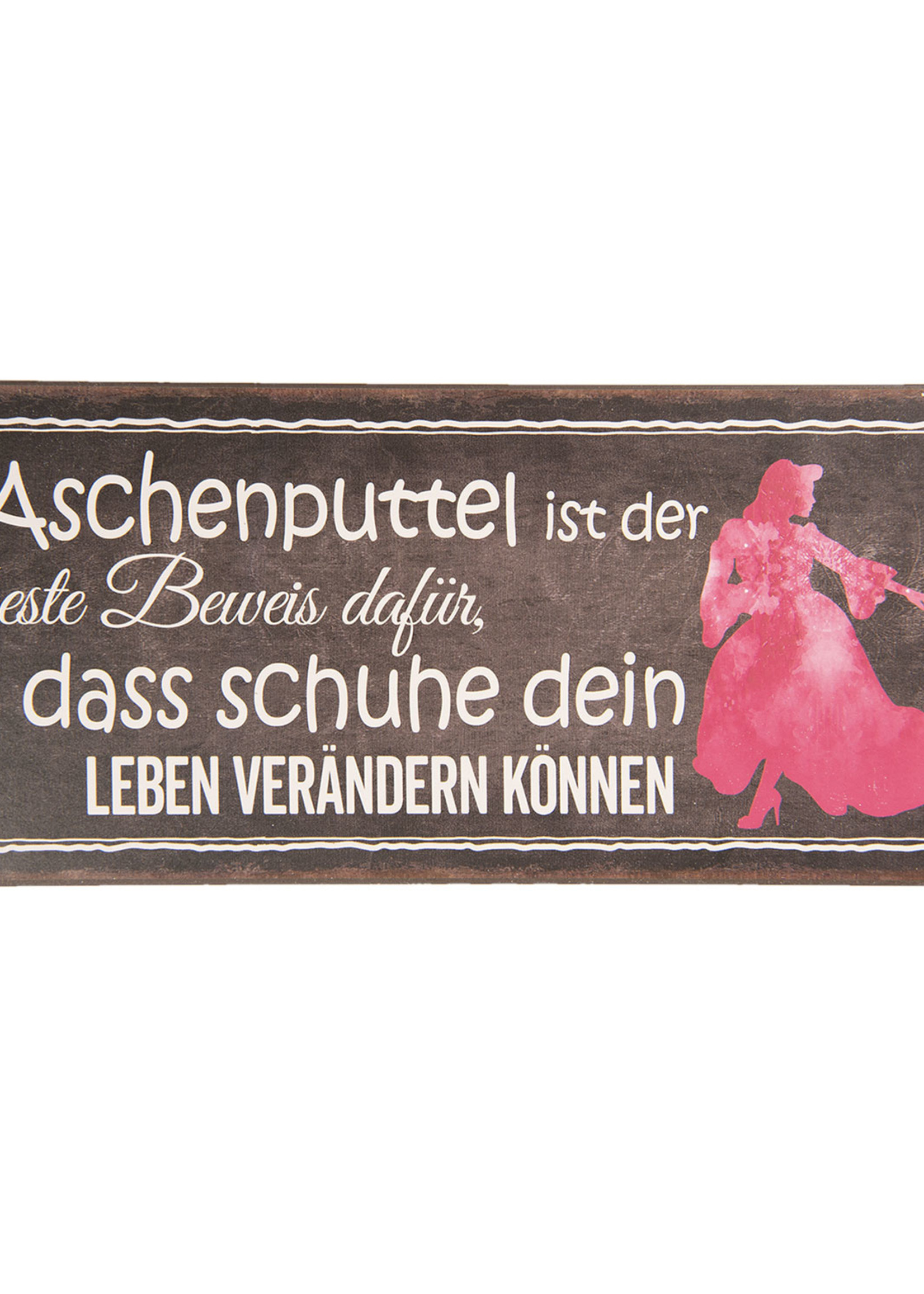 Clayre & Eef Tekstbord 30*13 cm 6Y3633DZ