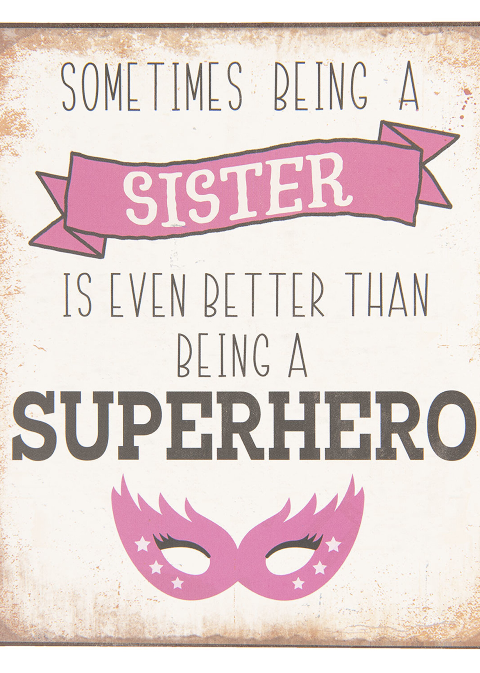 Clayre & Eef Tekstbord 13*15 cm 6Y3652E