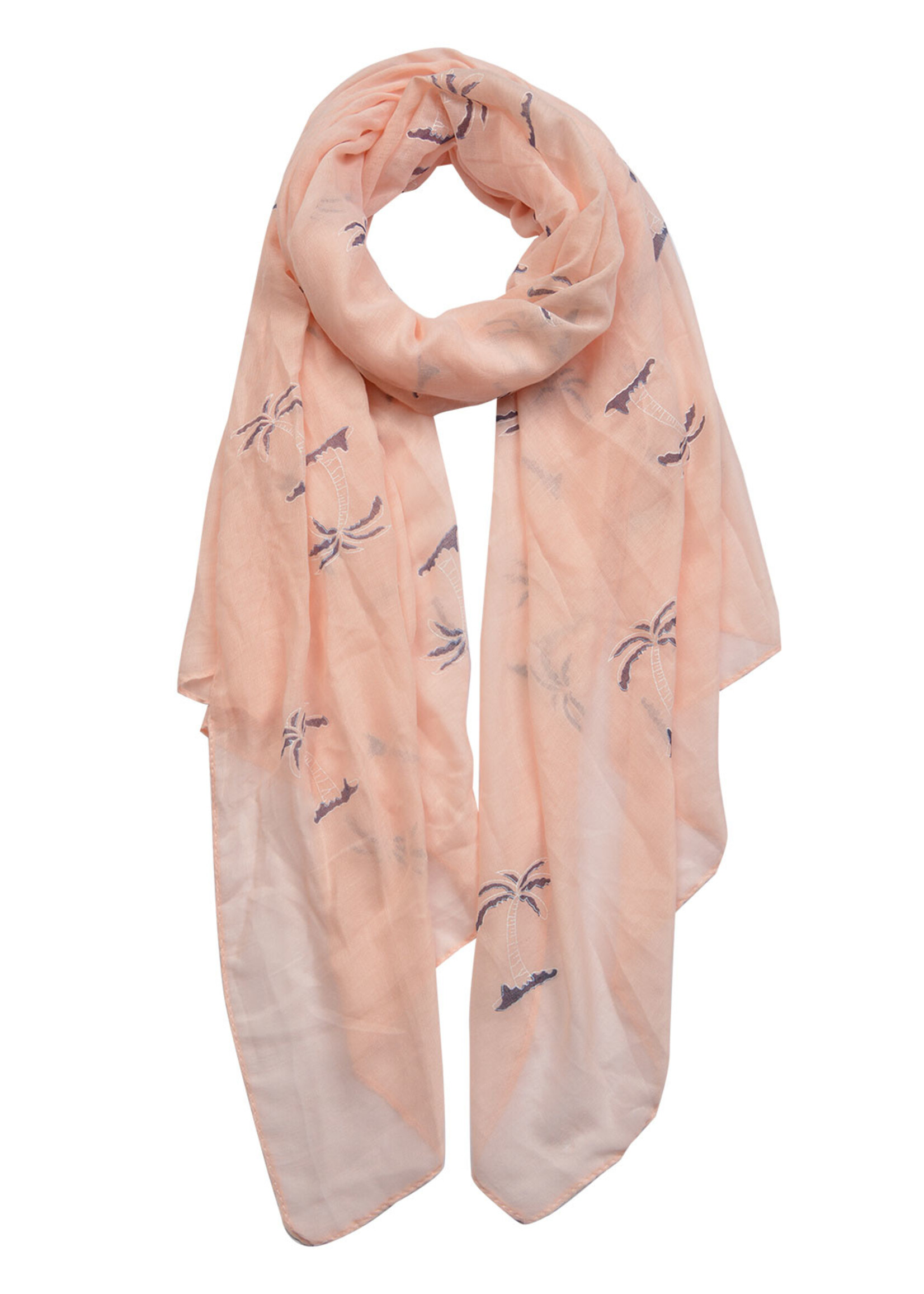 Clayre & Eef Sjaal 70*180 cm roze JZSC0425P