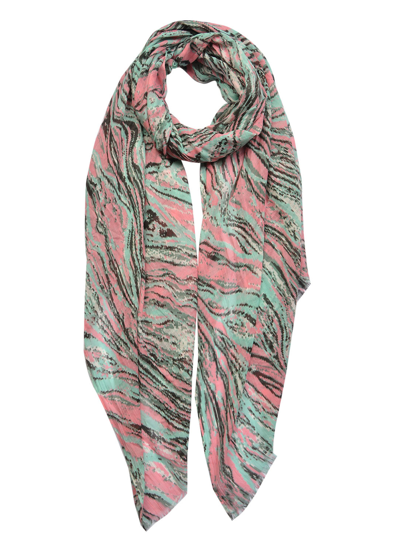 Clayre & Eef Sjaal 100*180 cm roze JZSC0429P