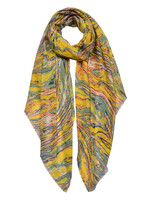 Clayre & Eef Écharpe 100*180 cm jaune JZSC0429Y