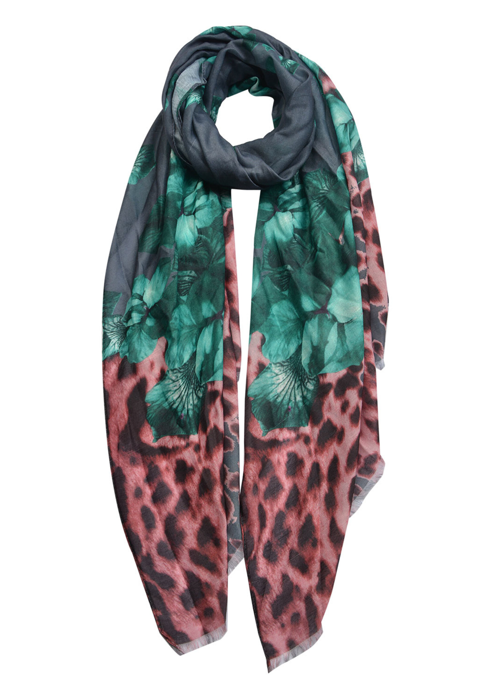 Clayre & Eef Sjaal 70*180 cm grijs JZSC0430G